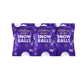 Cadbury Milk Chocolate Crispy Shell Snowballs 3 PACKS