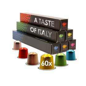 Cafféluxe Taste of Italy Variety Gift Nespresso Coffee Pods 60 Pack