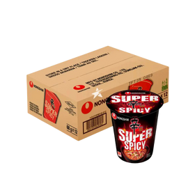 Nongshim Shin Red Ramyun Super Spicy Cup 12 x 68g Cups