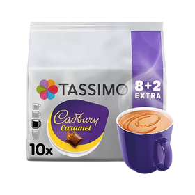 Tassimo Cadbury Caramel Hot Chocolate Pods 8+2