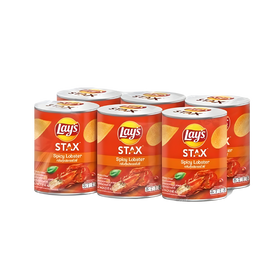 Lays Stax Spicy Lobster Crisps 6 x 42g Pack