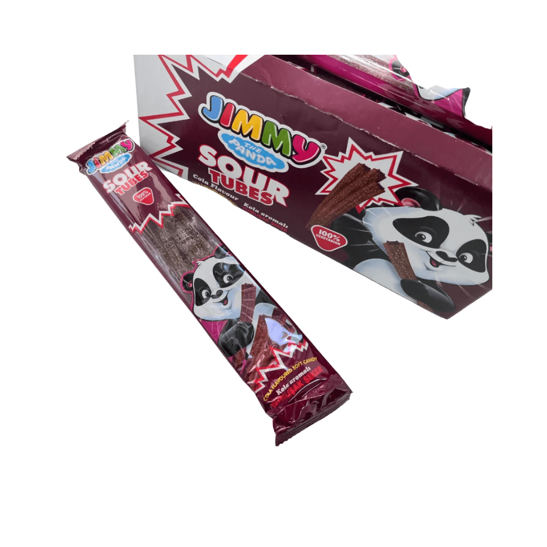 Jimmy The Panda Sour Tubes Kola Flavour Fizzy Sweets 24x57g
