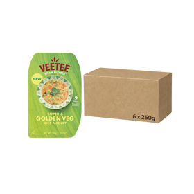 Veetee Super 6 Golden Vegetable Rice 6 x 250g