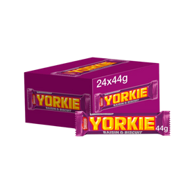 Yorkie Raisin & Biscuit Chocolate Bars 24 x 44g Bars