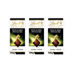 MULTIBUY Lindt Excellence Pistachio Dark Chocolate 3 FOR £4.99