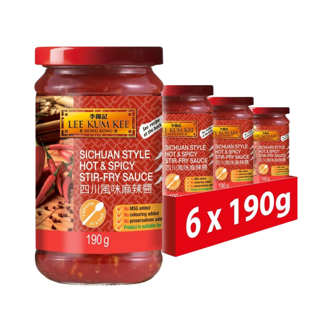Case Lee Kum Kee Sichuan Style Hot and Spicy Stir-Fry Sauce 6 x 190g