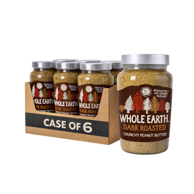 Case Whole Earth Dark Roasted Crunchy Peanut Butter 6 x 340g