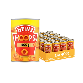 Case Heinz Hoops Shaped Pasta in Tomato Sauce 24 x 400g