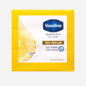 Vaseline Soap Healthy Plus Bar Soap Total Moisture 3 Pack