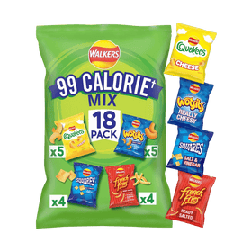 Walkers 99 Calorie Mix Multipack Snacks Crisps 18 Pack