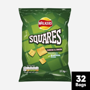 Walkers Squares Cheese & Onion Crisps