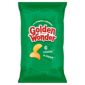 Golden Wonder Cheese And Onion Flavour Crisps 6 x 25g