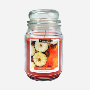 Aromance USA Pumpkin Amber Scented Candle Jar