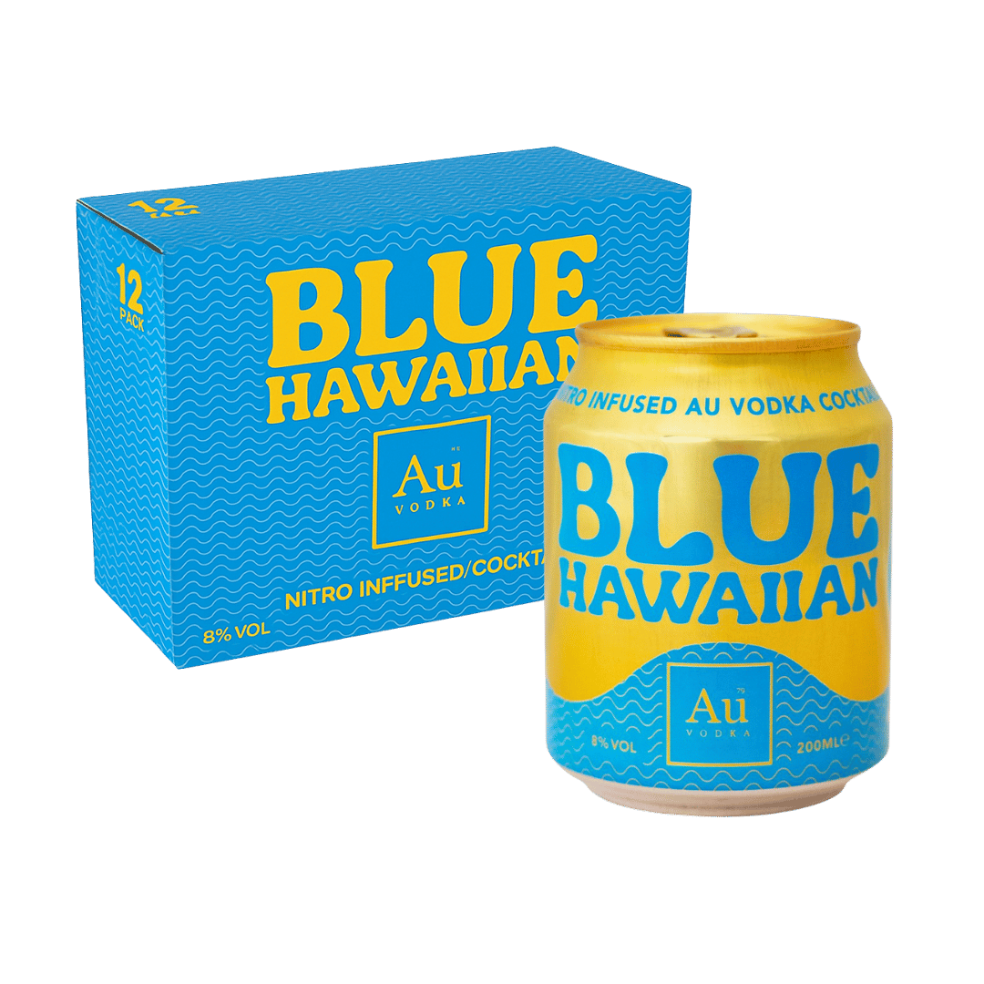 Au Vodka Blue Hawaiian Nitro Infused Cocktail