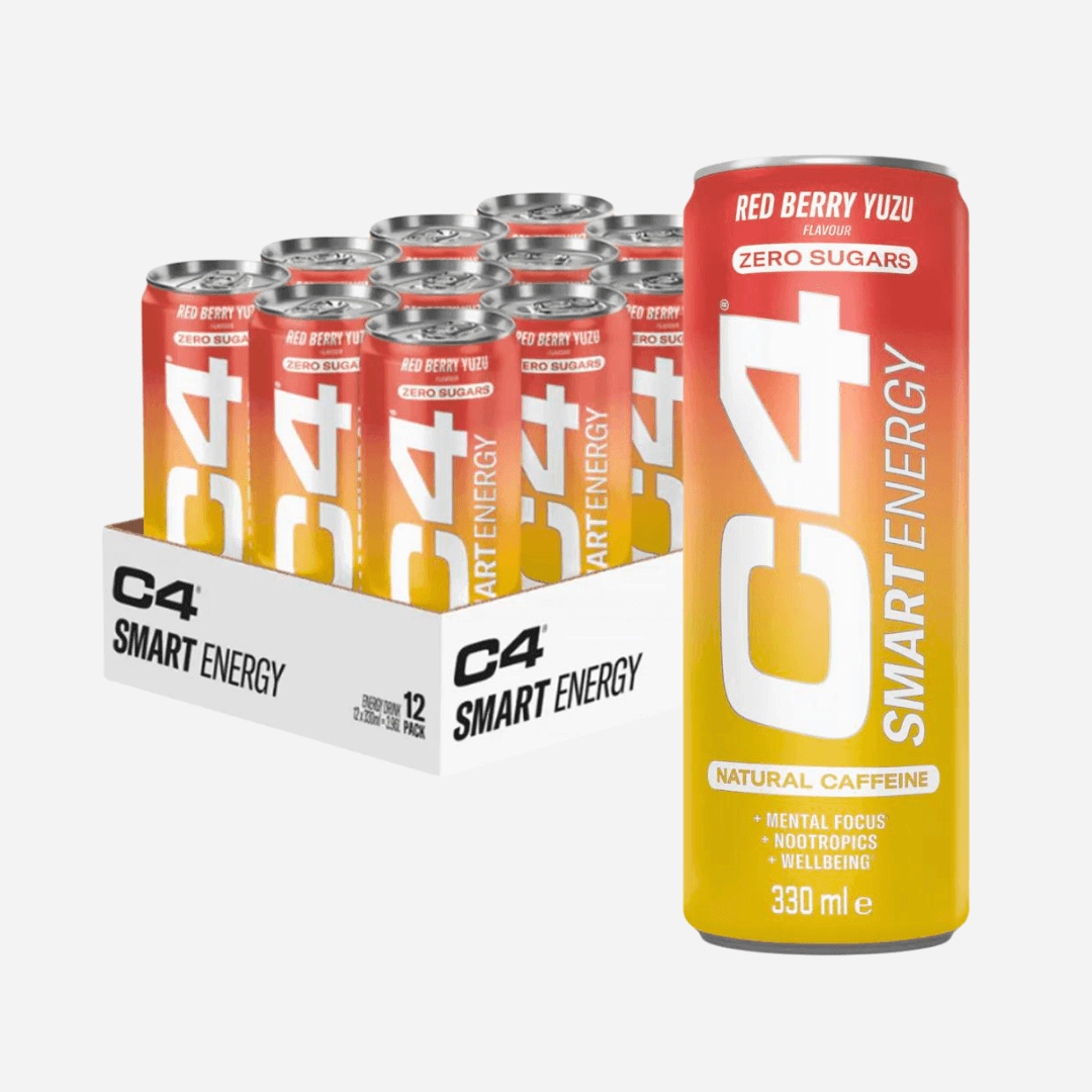 C4 Smart Energy Red Berry Yuzu Zero Sugar Energy Drinks