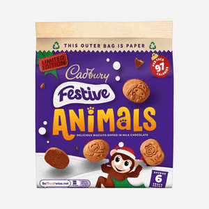 Cadbury Festive Animals Milk Chocolate Dipped Biscuits