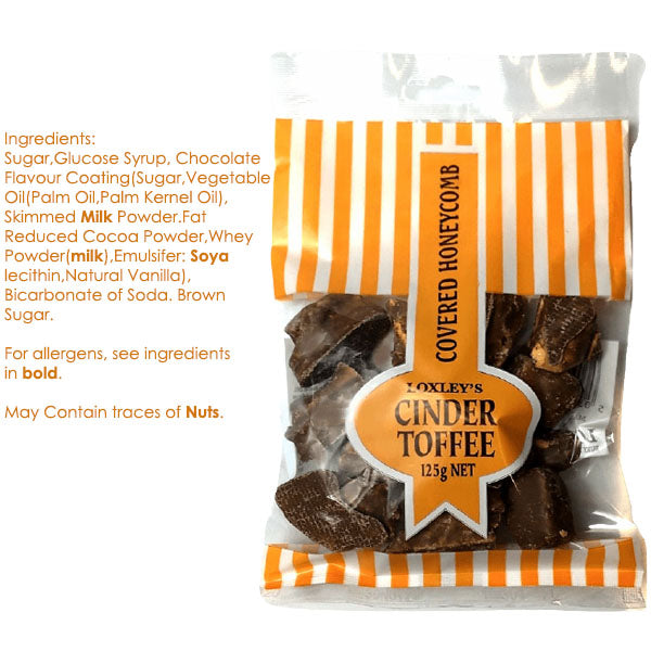 Loxley's Cinder Toffee Chocolate Covered Honeycomb Pieces