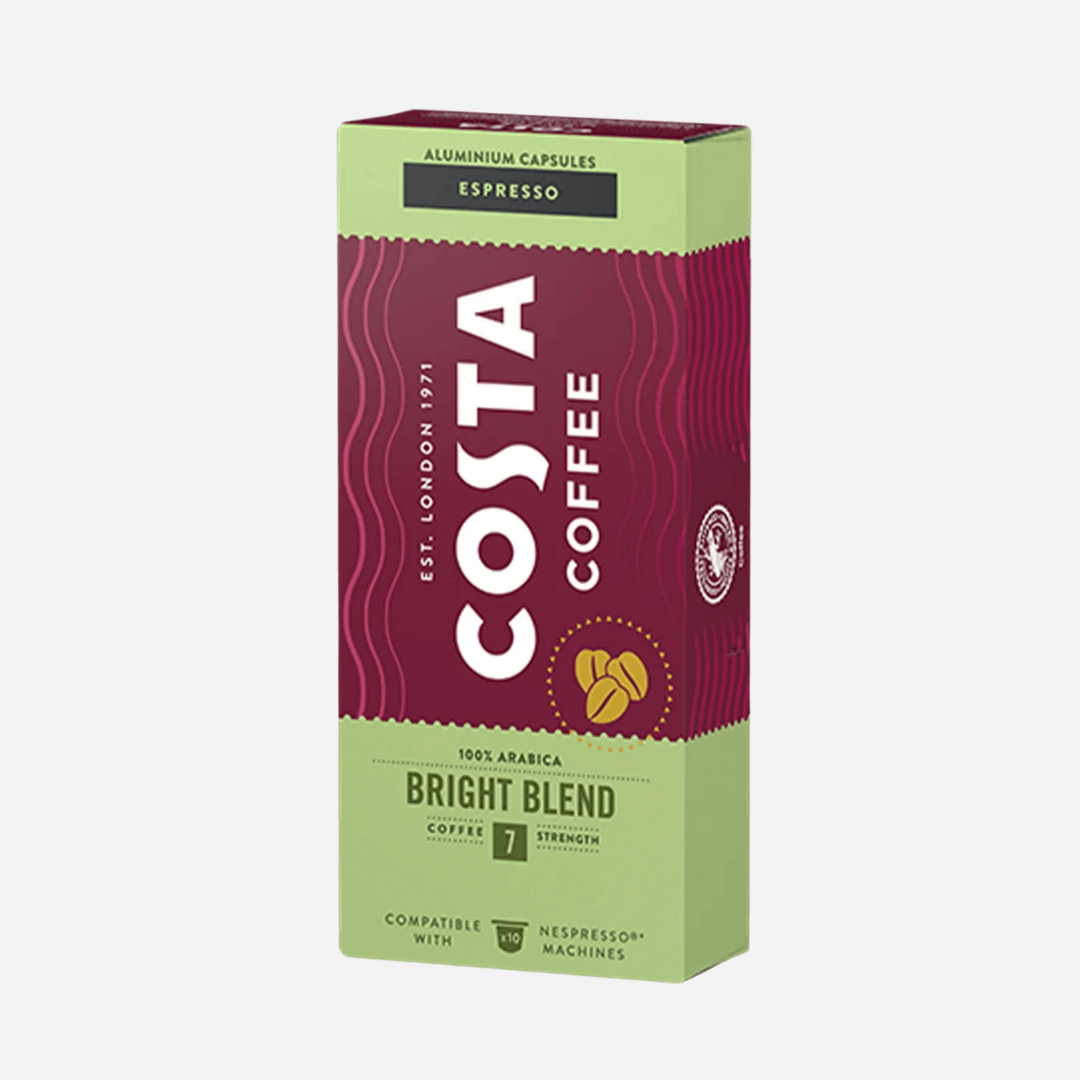 Costa Coffee Bright Blend Espresso Coffee Pods Nespresso Compatible