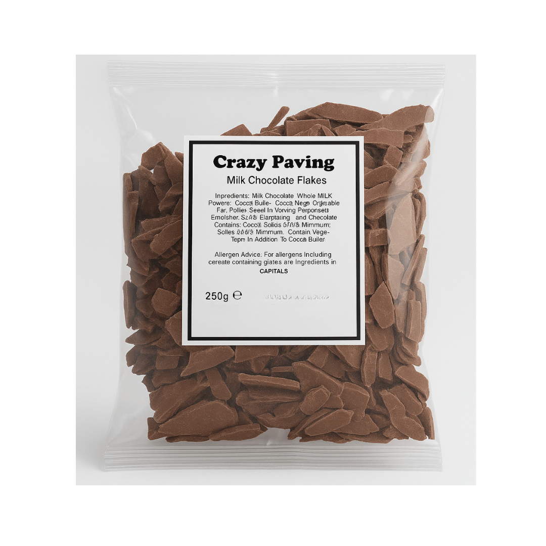Crazy Paving Milk Chocolate Flakes Bag