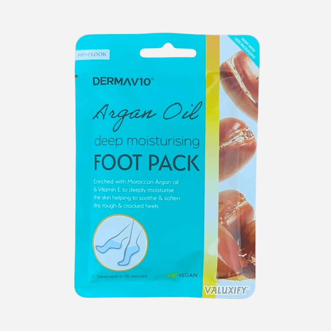 Derma V10 Moisturising Argan Oil Foot Pack