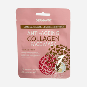 Dermav10 Anti-Ageing Collagen Face Mask With Aloe Vera