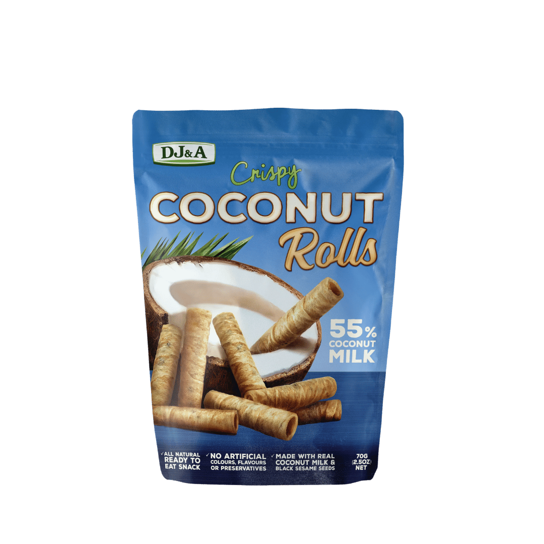 DJ&A Crispy Coconut Rolls with 55% Coconut Milk