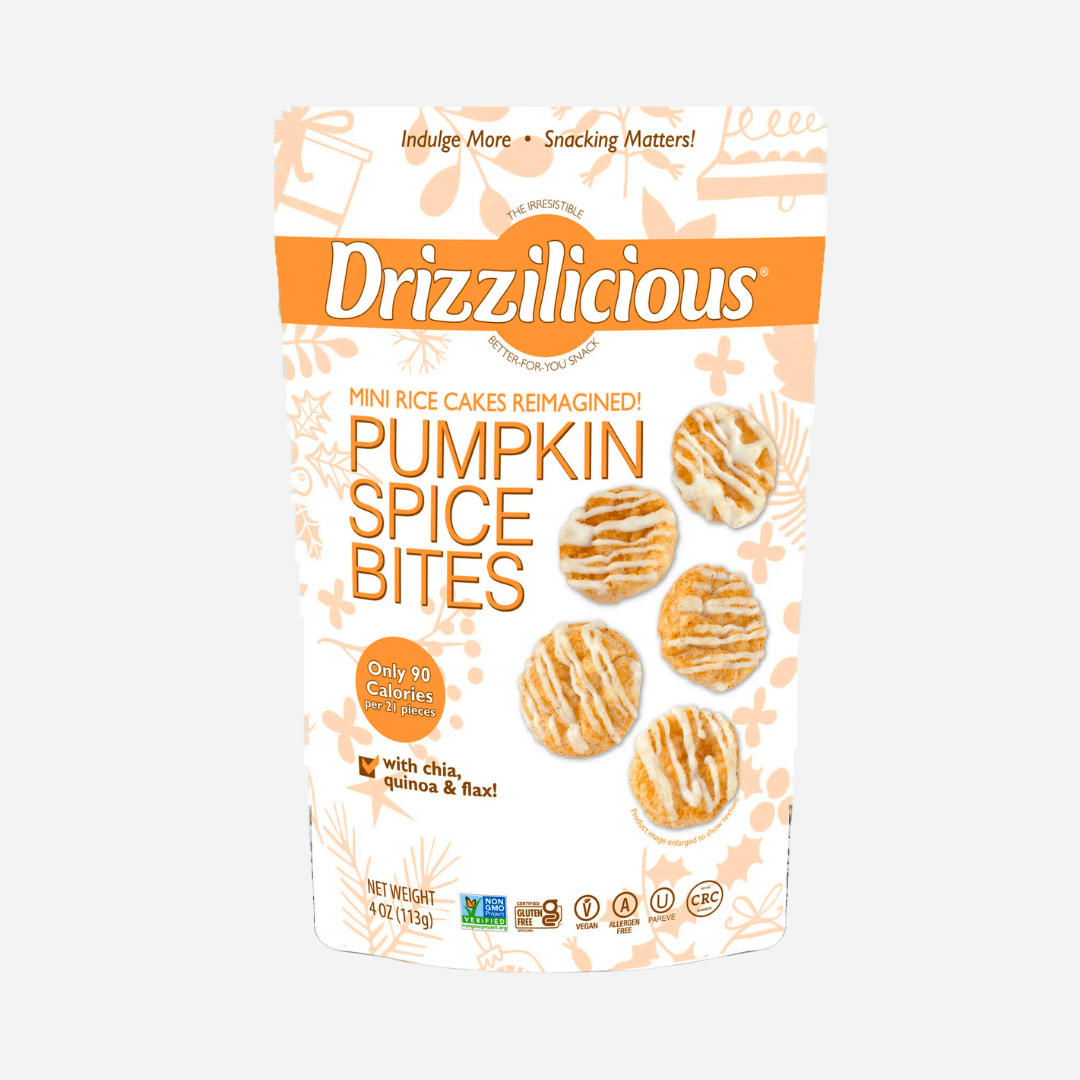 Drizzilicious Pumpkin Spice Mini Rice Cake Bites