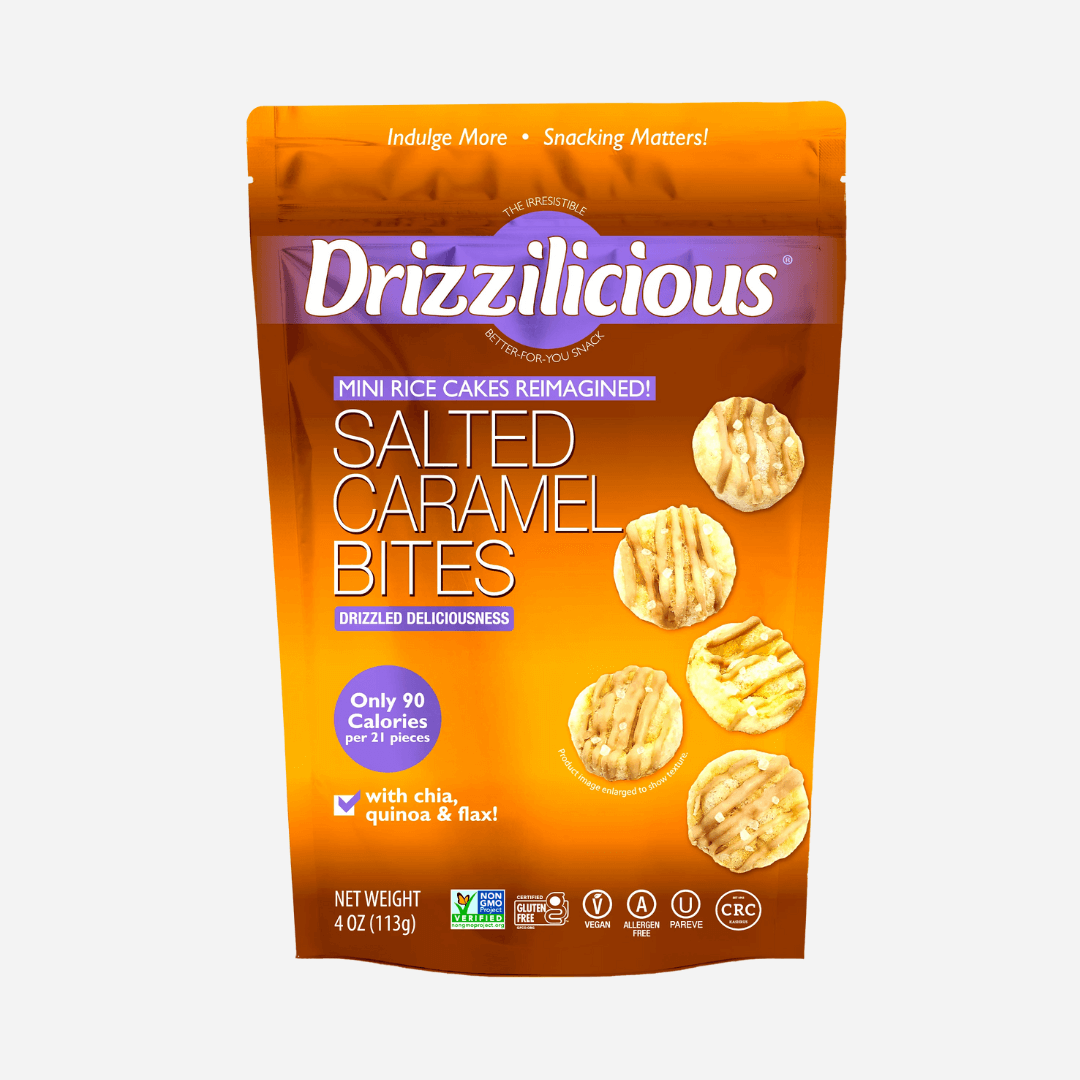 Drizzilicious Salted Caramel Mini Rice Cake Bites