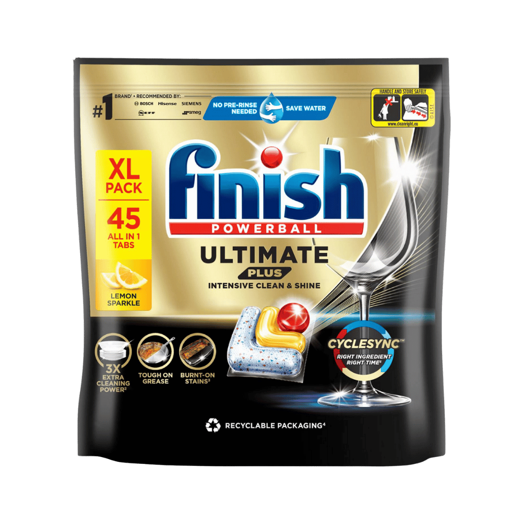 Finish Powerball Ultimate Plus Intensive Clean and Shine Lemon Dishwasher Tablets