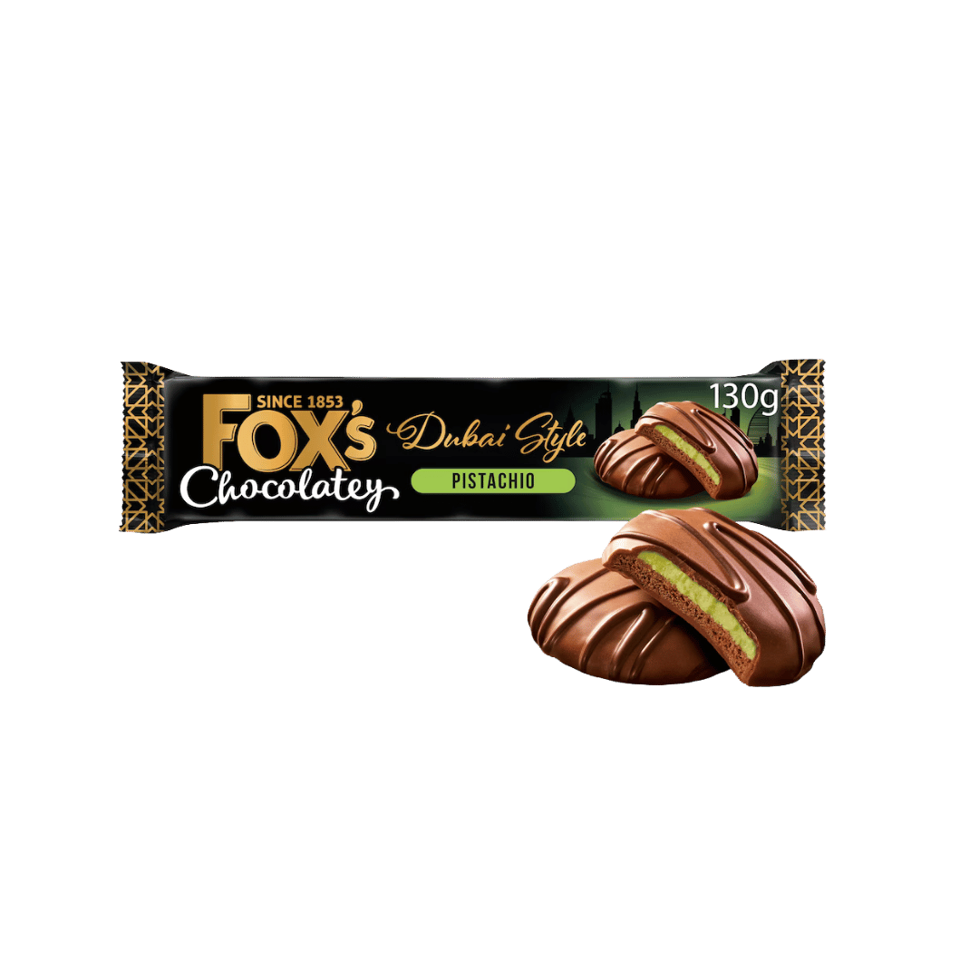 Fox's Chocolatey Dubai Style Pistachio Shortcake Biscuits