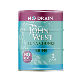 John West No Drain Tuna Chunks with a Little Brine