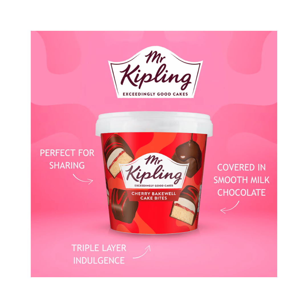 Mr Kipling Cherry Bakewell Mini Cake Bites