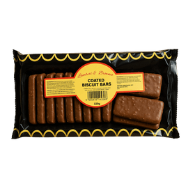 1 x Famous Biscuits Milk Chocolate Coated Flavoured Biscuit Bars 330g Pack