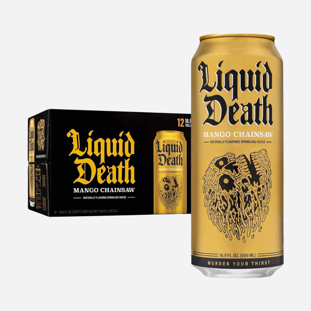 Liquid Death Mango Chainsaw Flavoured Sparkling Water