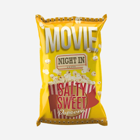 Love Movie Night In Salty & Sweet Popcorn Giant Bag