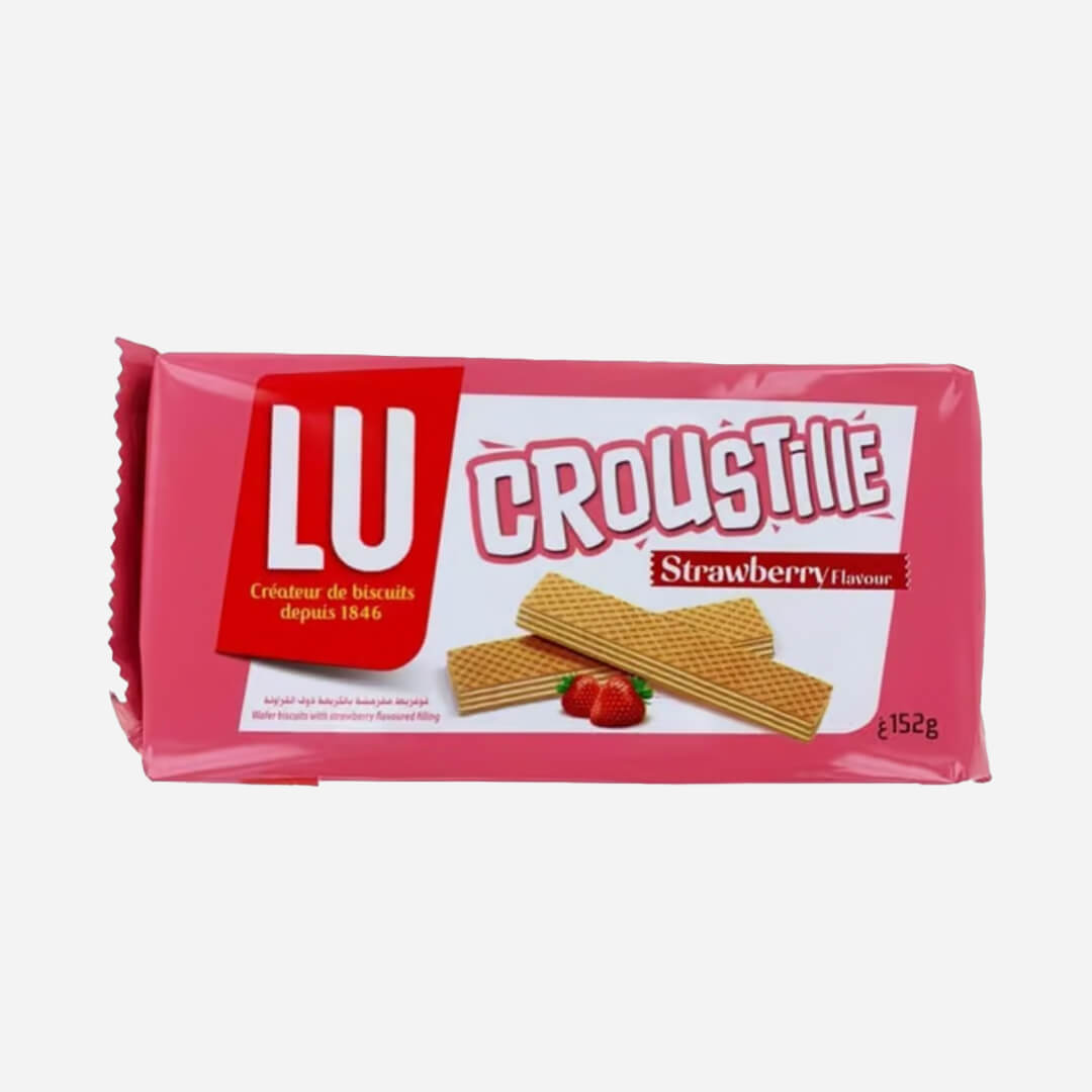 LU Croustille Strawberry Flavour Wafer Biscuits