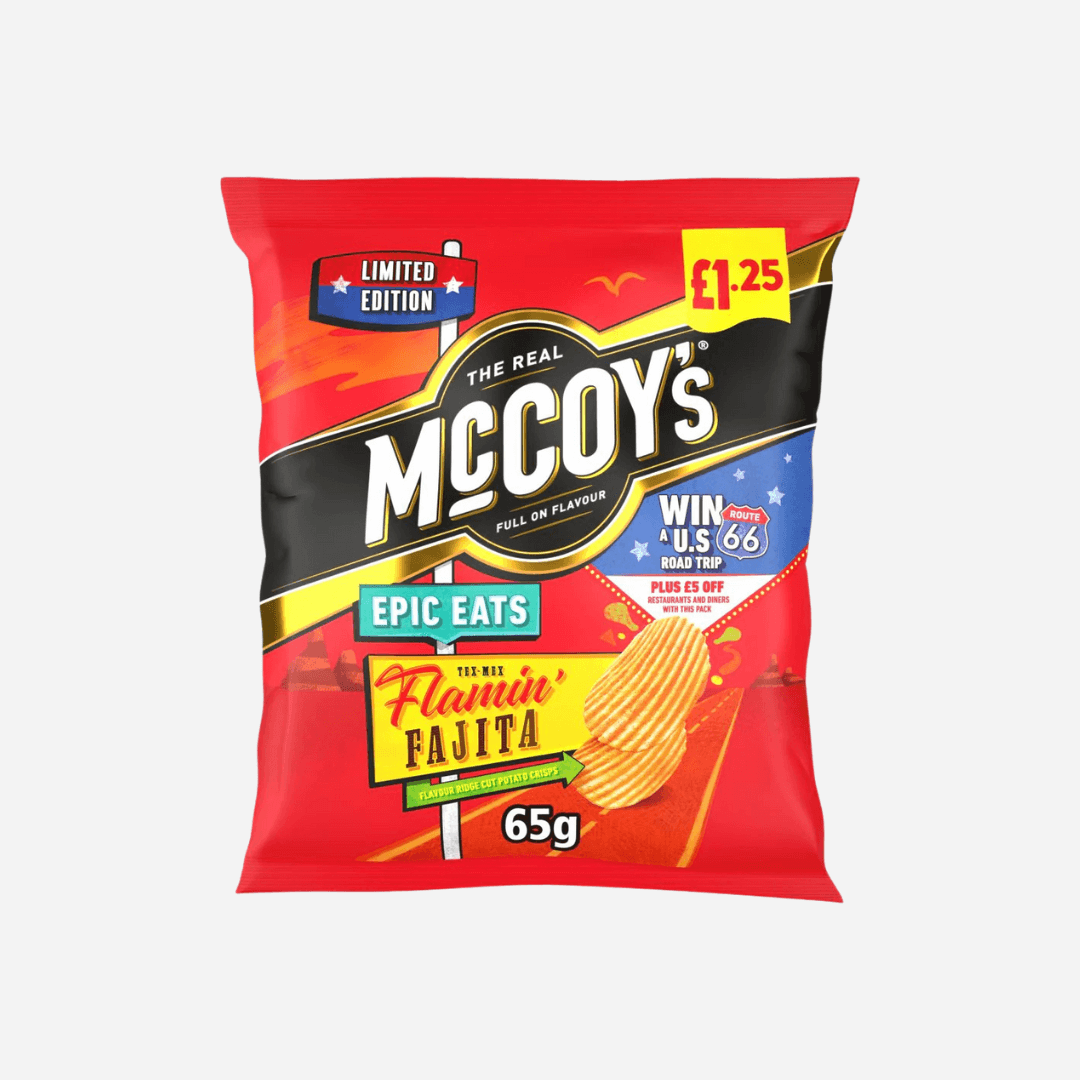 McCoy's Epic Eats Tex Mex Flamin' Fajita Flavoured Crisps