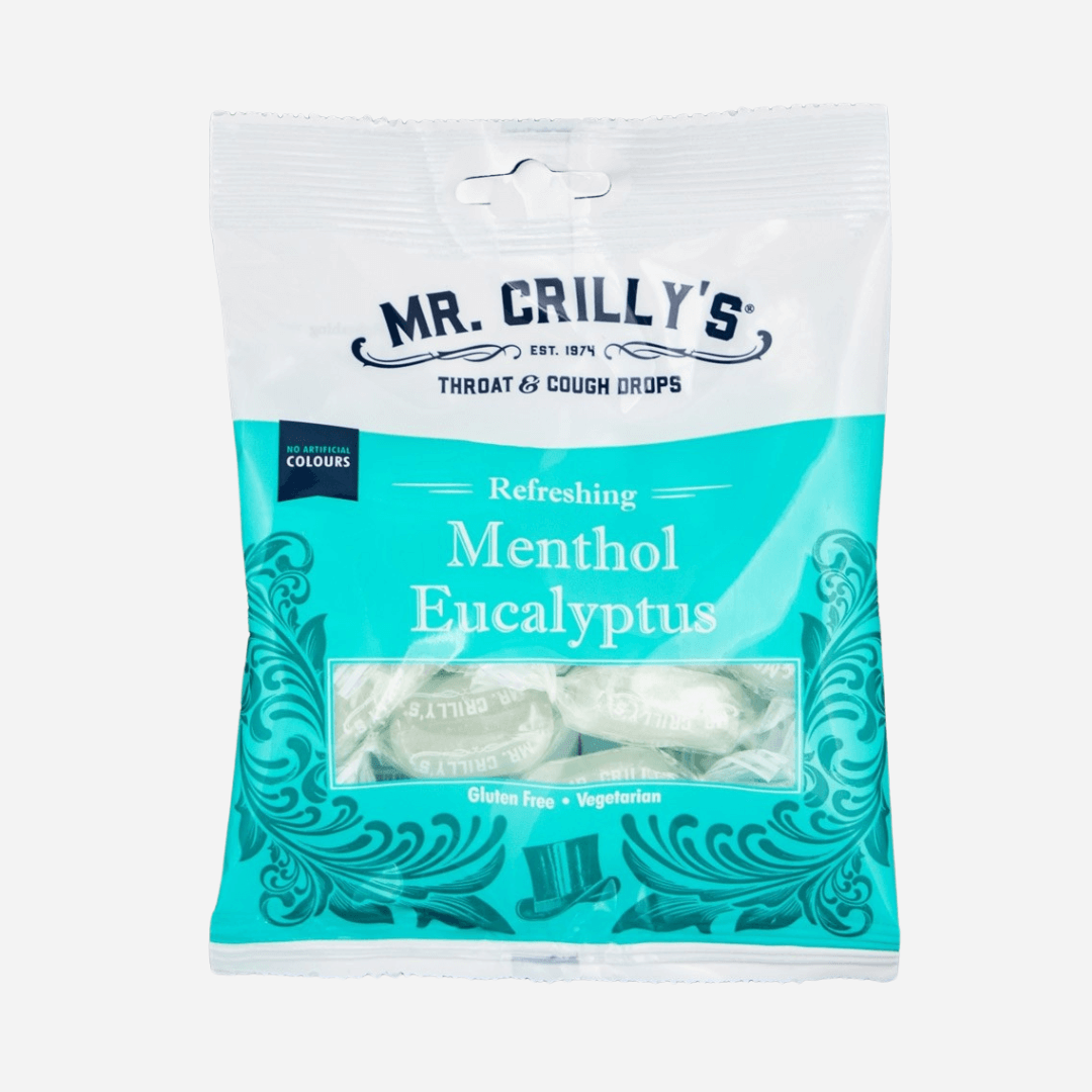 Mr Crilly's Throat & Cough Drops Menthol Eucalyptus Sweets