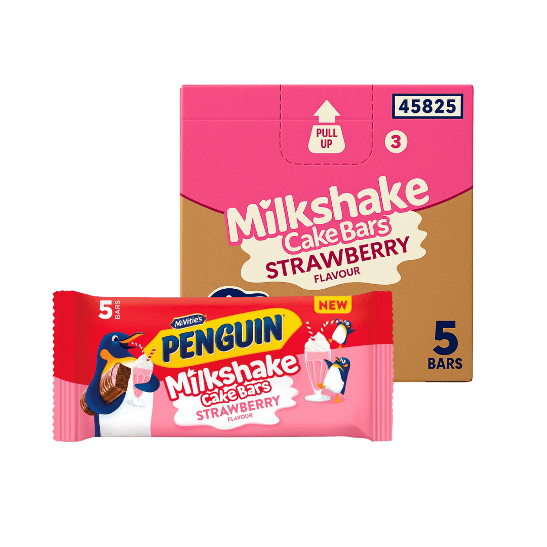 McVitie's Penguin Strawberry Milkshake Cake Bars
