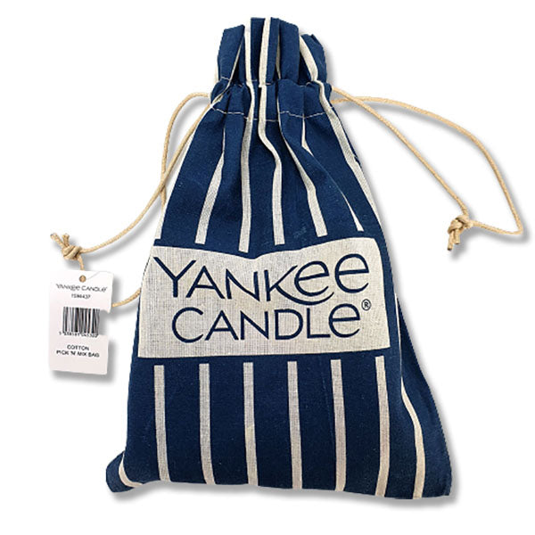 1 x Official Yankee Candle Pick N Mix Cotton Striped Gift Bag Only