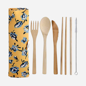 Puckator Biodegradable Bamboo Cutlery Set