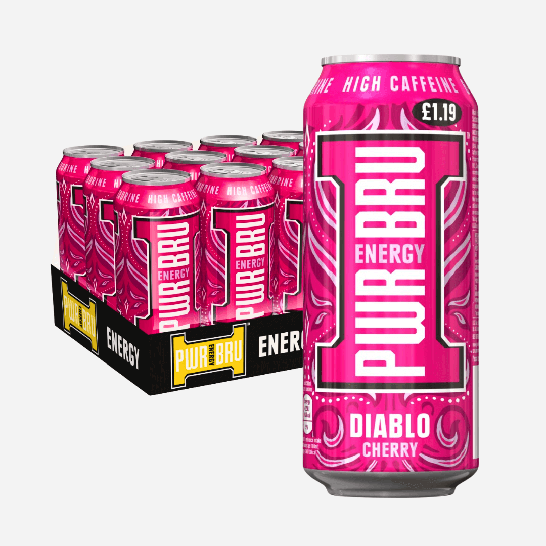 Pwr-Bru High Caffeine Energy Diablo Cherry