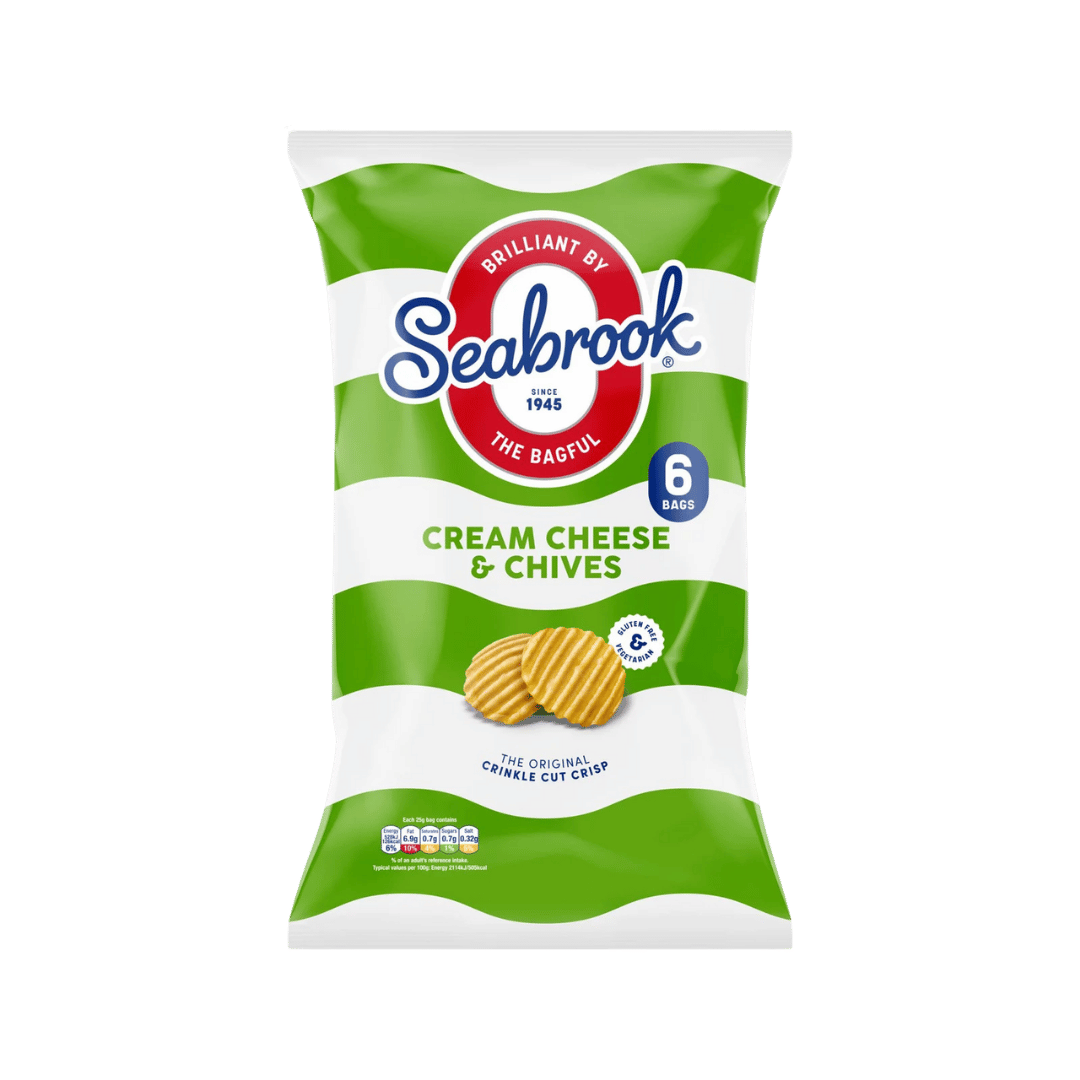 Seabrooks Cream Cheese & Chive Crinkles Crisps