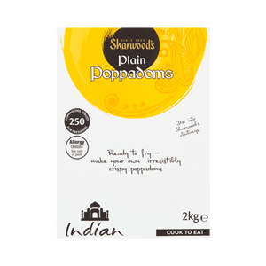 Sharwood's Microwave Or Fry Plain Poppadoms Catering Pack