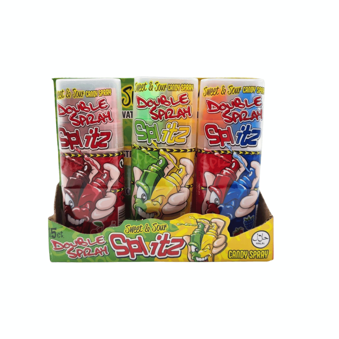 Double Spray Splitz Sweet & Sour Candy Spray Tubes