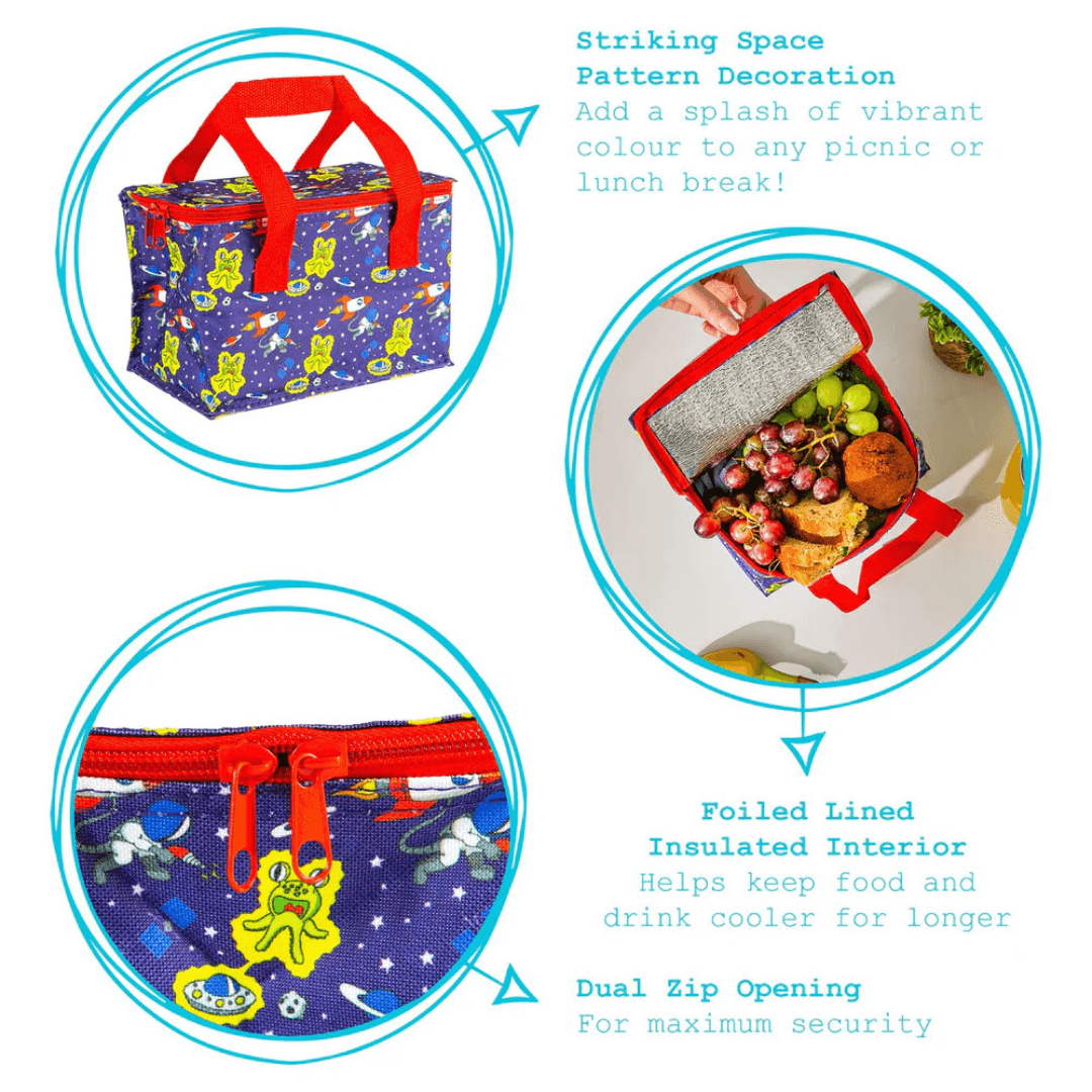 Tiny Dining Space Aliens Insulated Lunch Bag