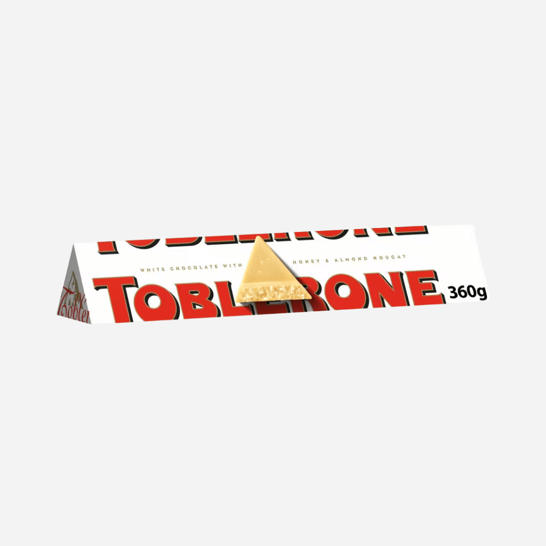 Toblerone White Chocolate with Honey & Almond Nougat Bar