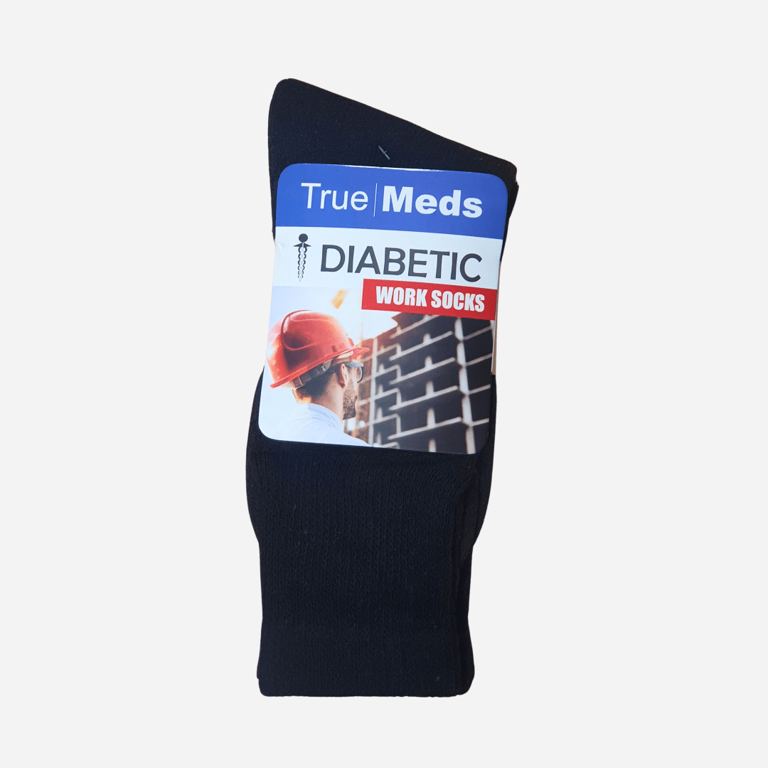 True Meds Diabetic Work Socks One Size Fits All