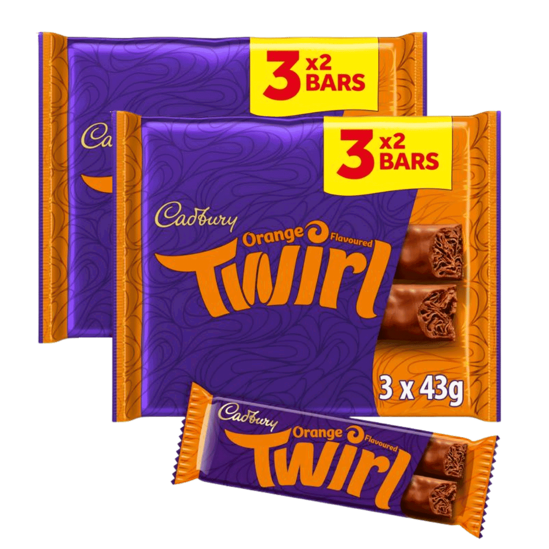 MULTIBUY Cadbury Twirl Chocolate Orange Bar Multipack