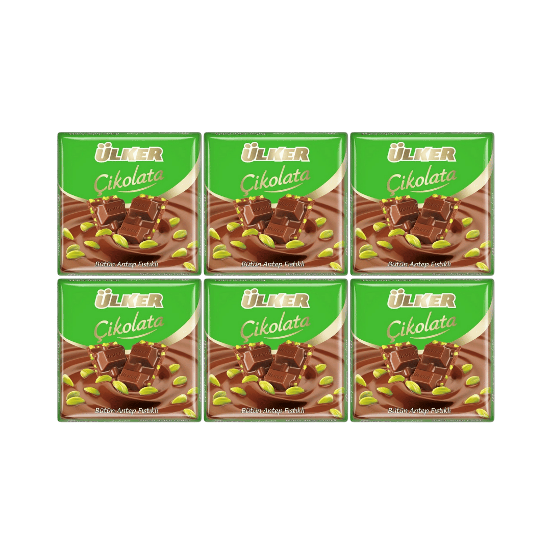 Ulker Milk Chocolate Bars with Pistachios